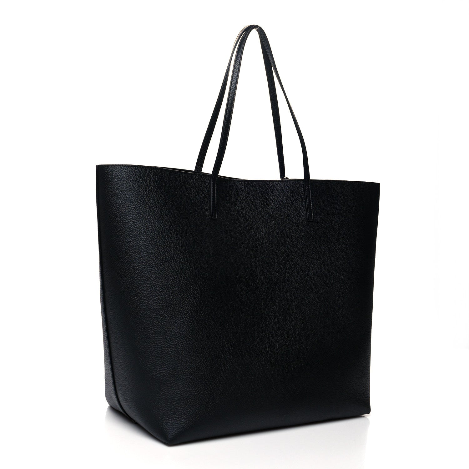 Alexander McQueen Grained Calfskin Skull Open Shopper Tote Black 4 of 13