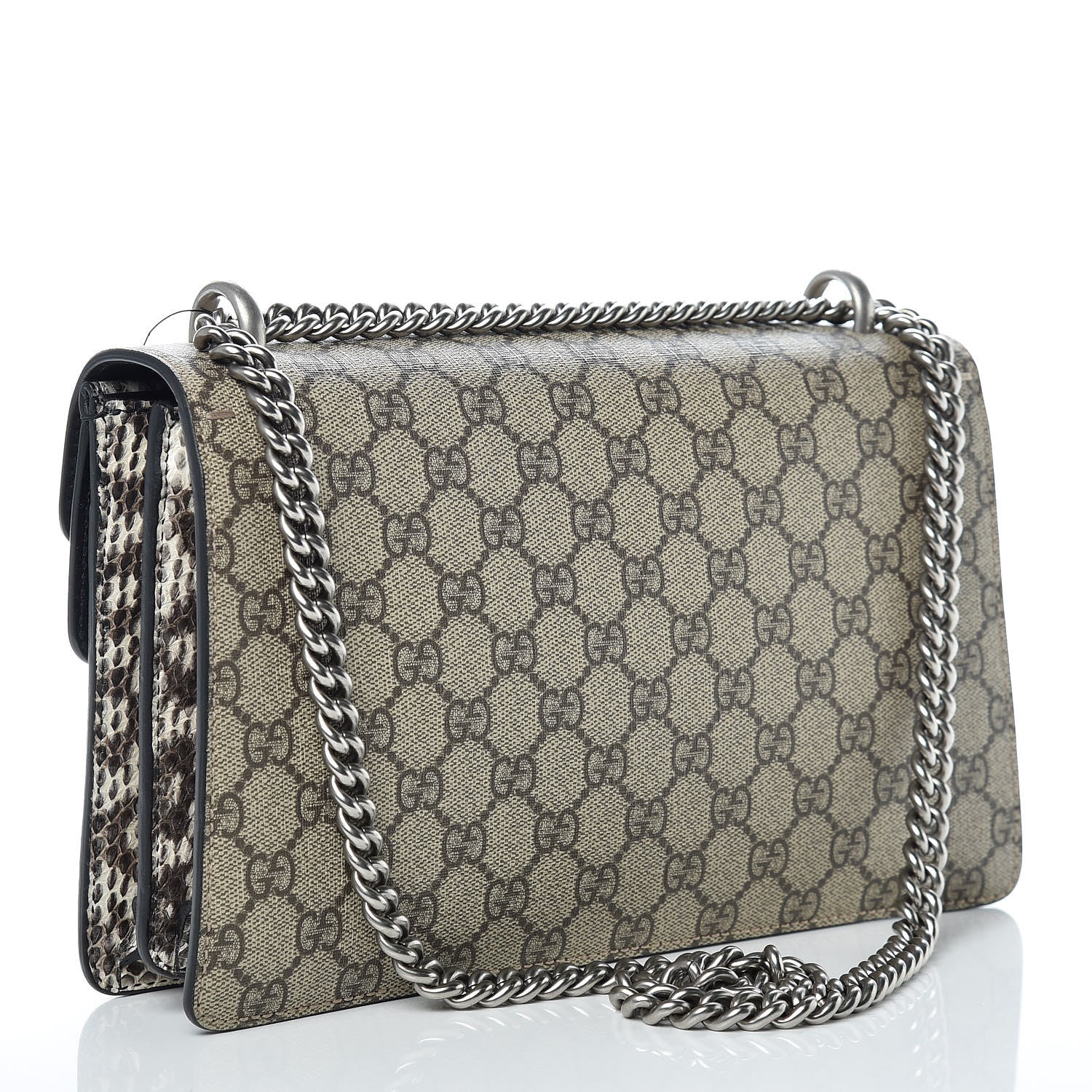 Gucci GG Supreme Monogram Elaphe Elephant Embroidered Small Dionysus Shoulder Bag 3 of 11