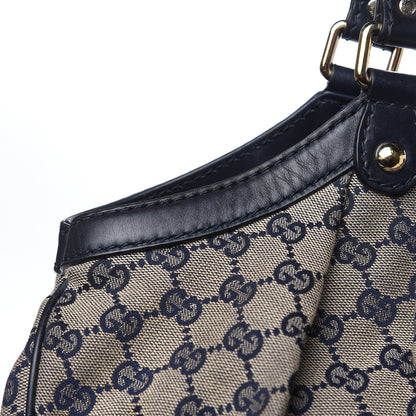 Gucci Monogram Calfskin Large Sukey Tote Beige Blue 11 of 18