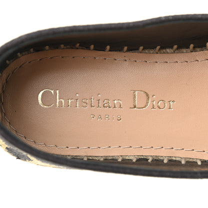 Christian Dior Cotton Embroidered Leopard Print Granville Espadrille 35.5 Natural 11 of 16