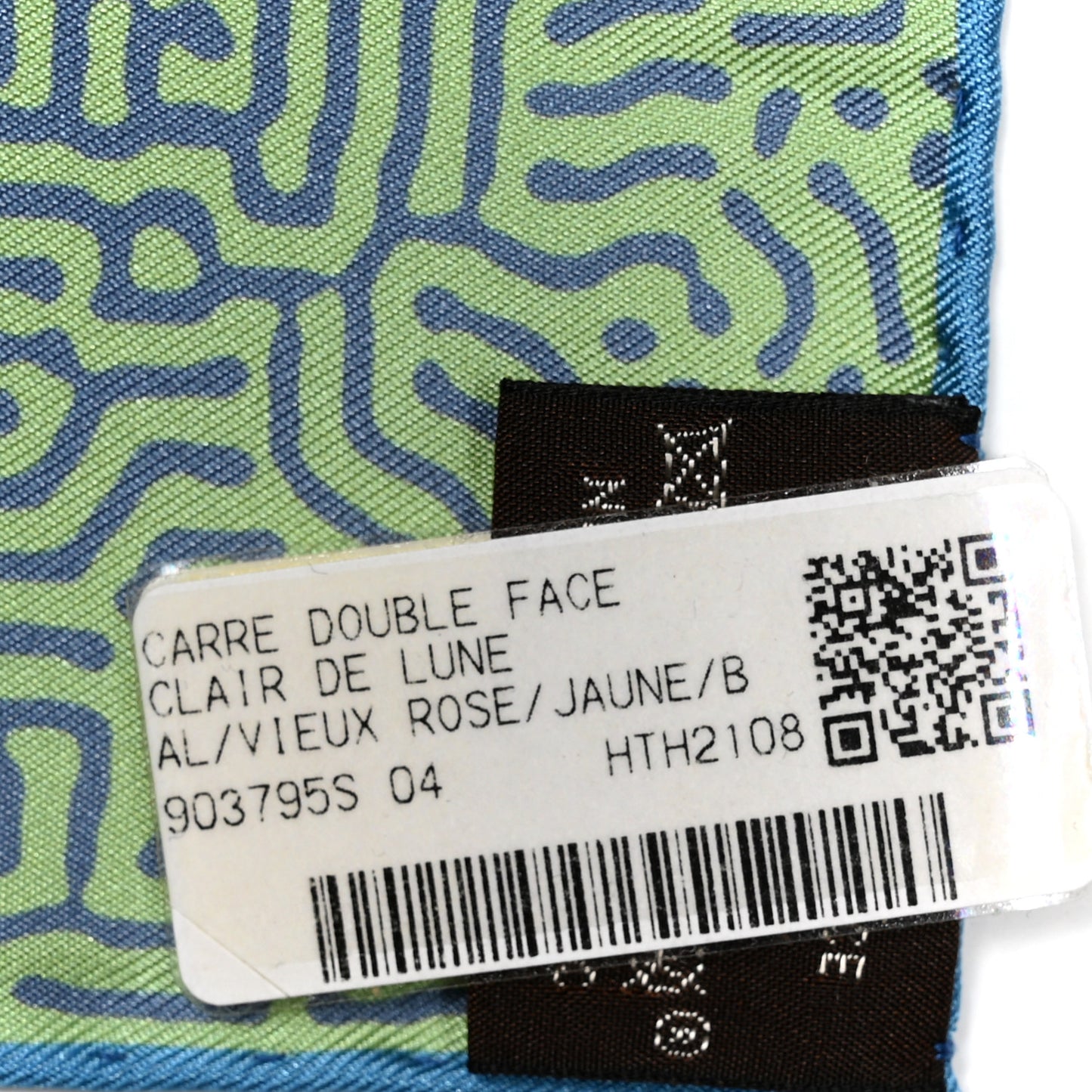 Silk Double Face Clair De Lune Scarf 90 Vieux Rose Jaune