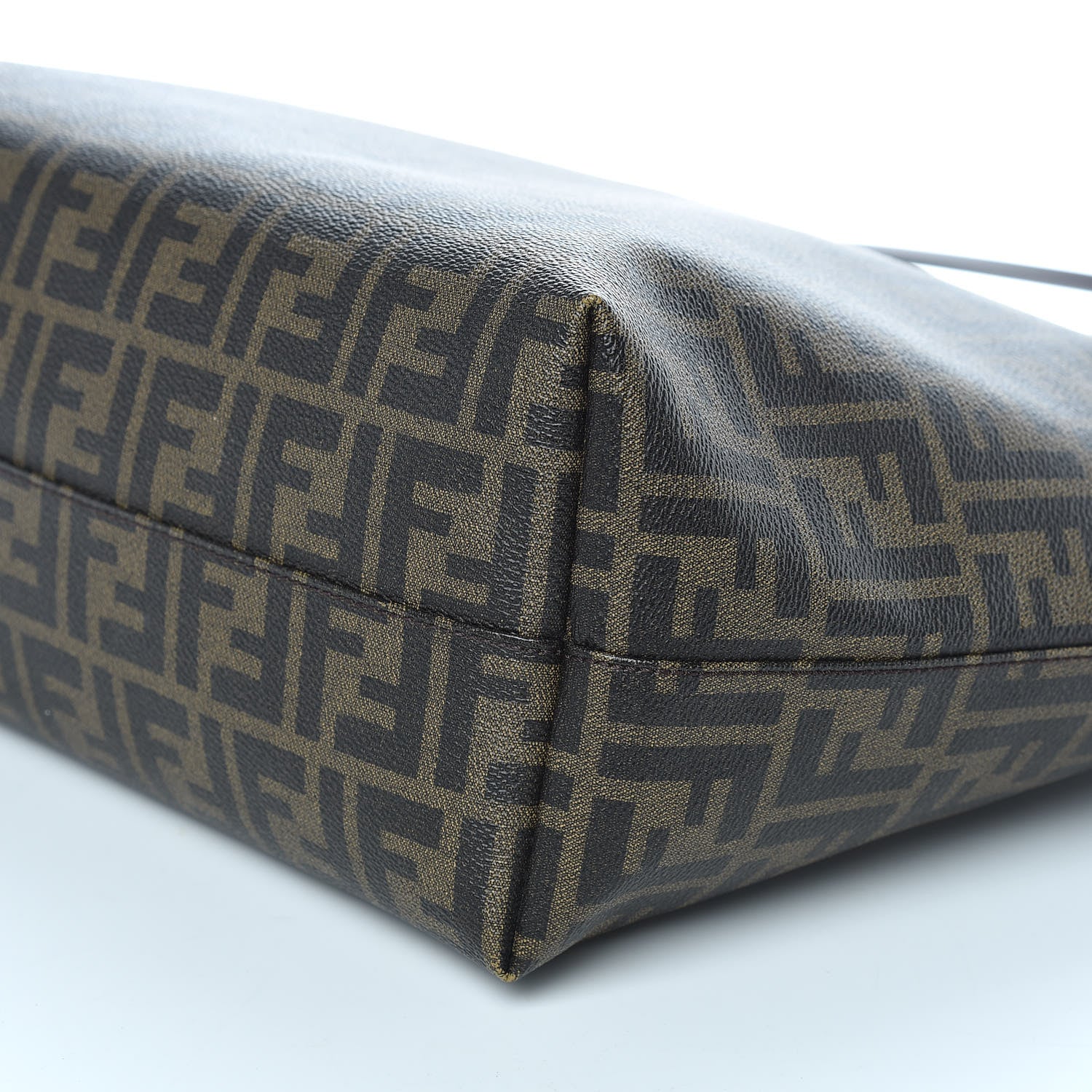 Fendi Zucca Spalmati Medium Roll Tote Tobacco Moro 9 of 9