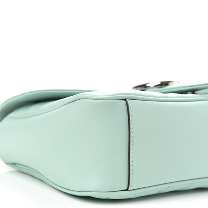 Gucci Calfskin Matelasse Small GG Marmont Shoulder Bag Water Green 10 of 12