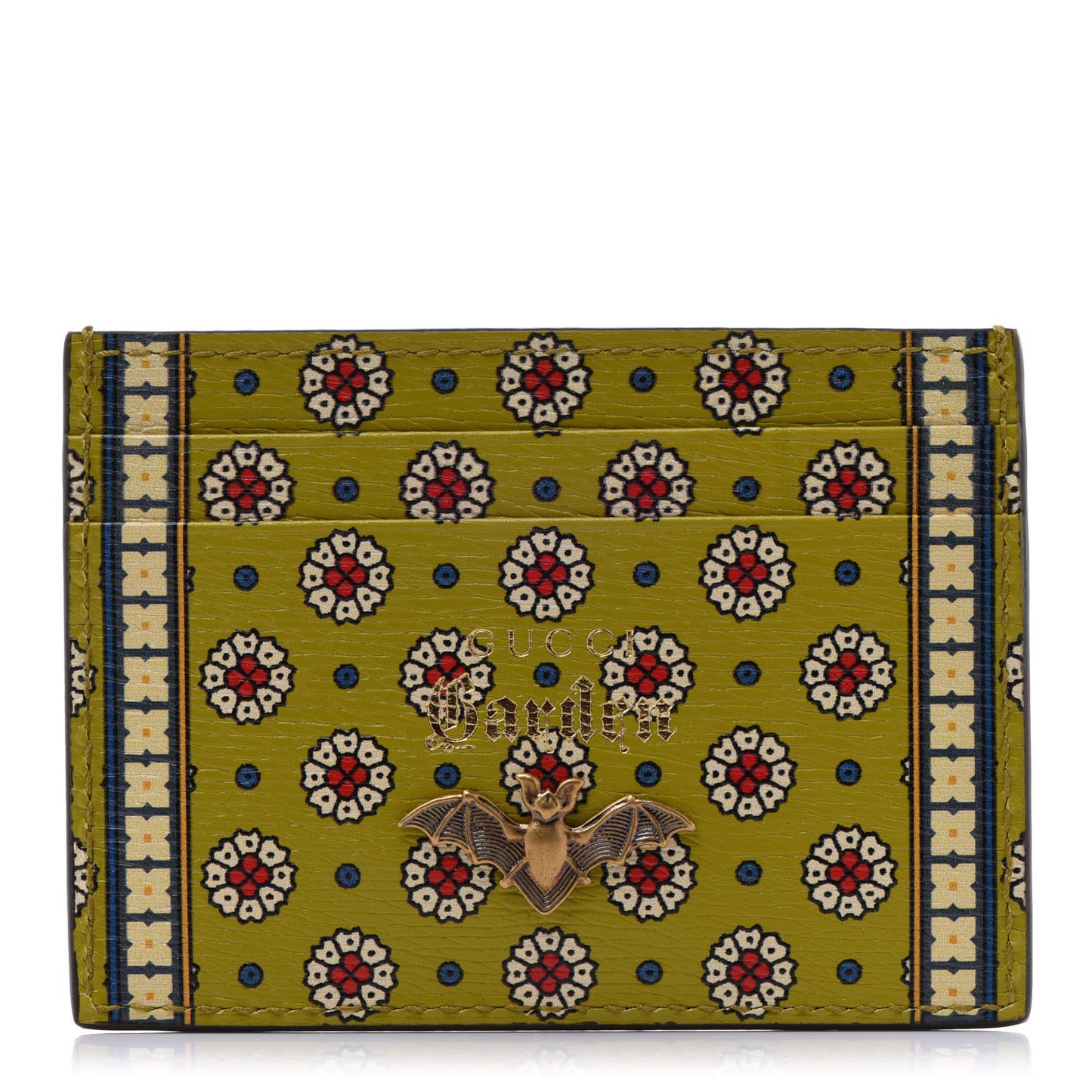Garden Print Card Holder Wallet Green Multicolor