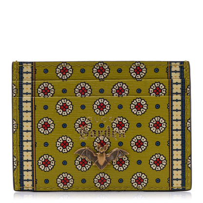 Gucci Garden Print Card Holder Wallet Green Multicolor 1 of 8