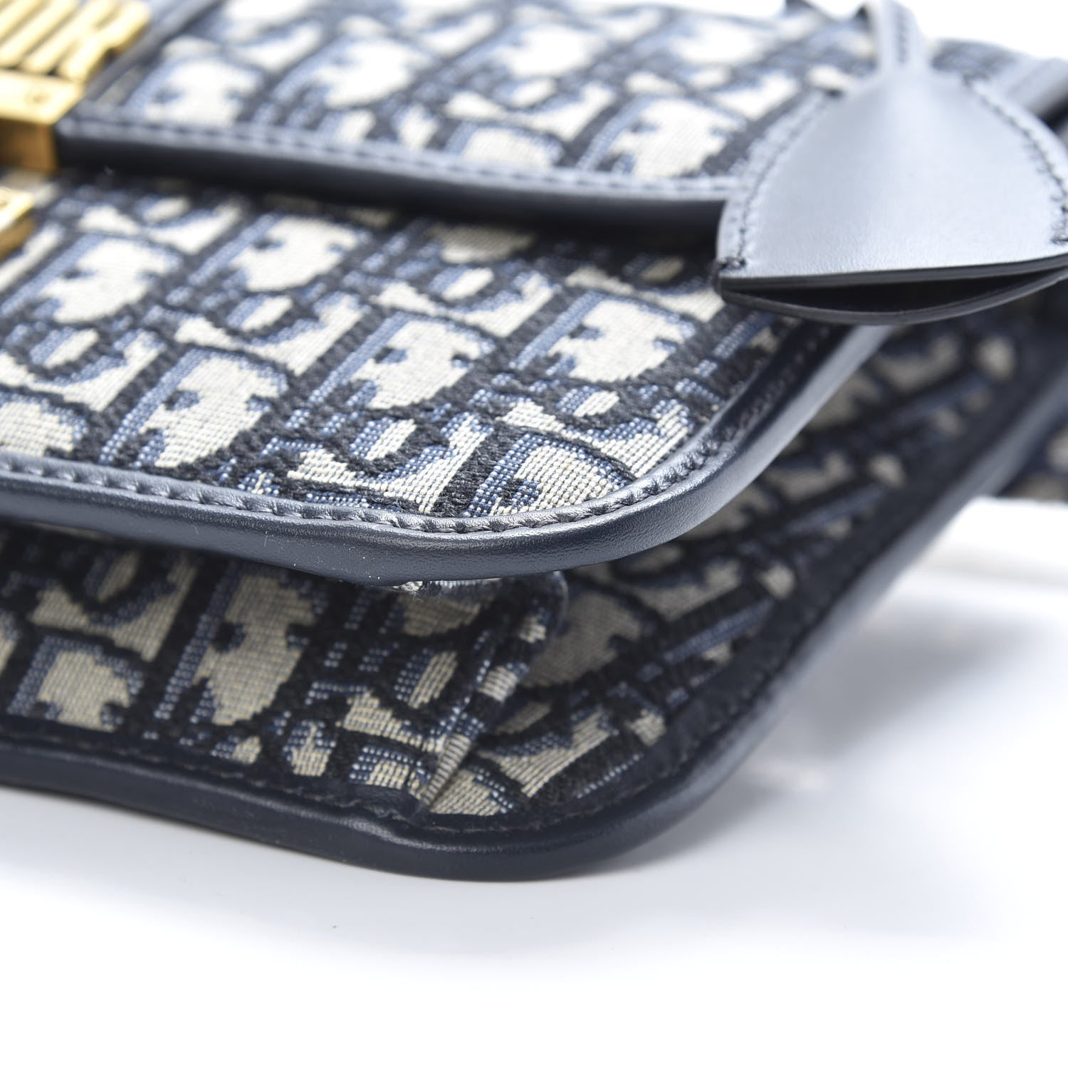 Christian Dior Oblique DiorAddict Flap Bag Navy Blue 9 of 9