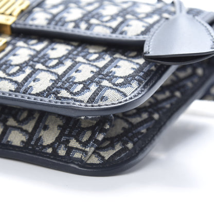 Christian Dior Oblique DiorAddict Flap Bag Navy Blue 9 of 9
