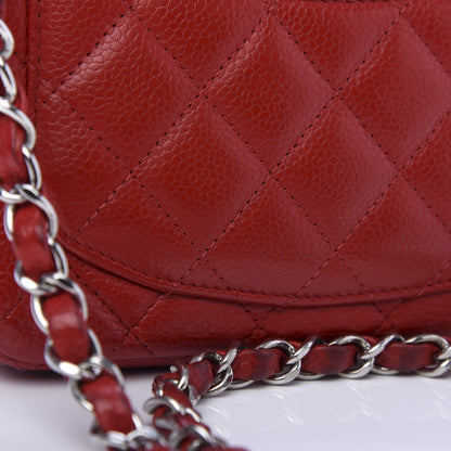 Chanel Caviar Quilted Mini Square Flap Red 12 of 13