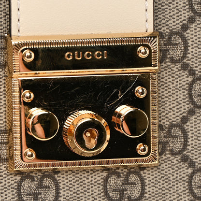 Gucci GG Supreme Monogram Medium Padlock Tote White 7 of 14