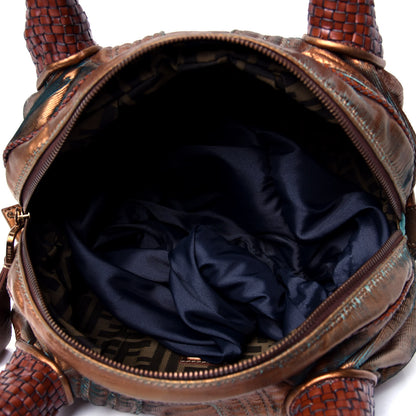 Fendi Nappa Fortuny Hologram Spy Bowler Tobacco Oro Ambrato 4 of 4