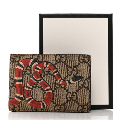 Gucci GG Supreme Monogram Kingsnake Bi-Fold Wallet Beige 9 of 9