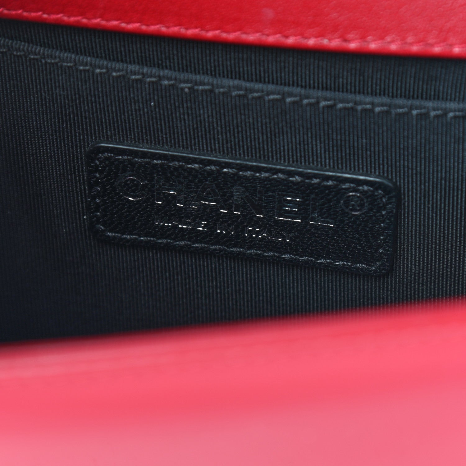 Chanel Patent Calfskin Quilted Small Plexiglass Boy Flap Red 7 of 10