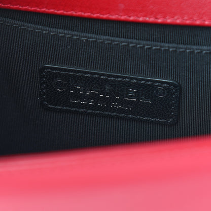 Chanel Patent Calfskin Quilted Small Plexiglass Boy Flap Red 7 of 10