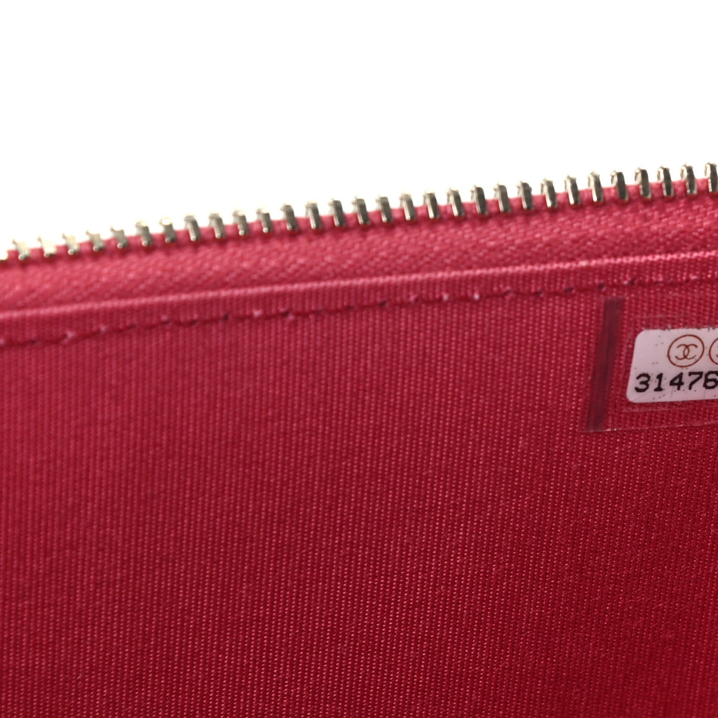 Lambskin Quilted Small Top Handle Vanity Case With Chain Dark Pink