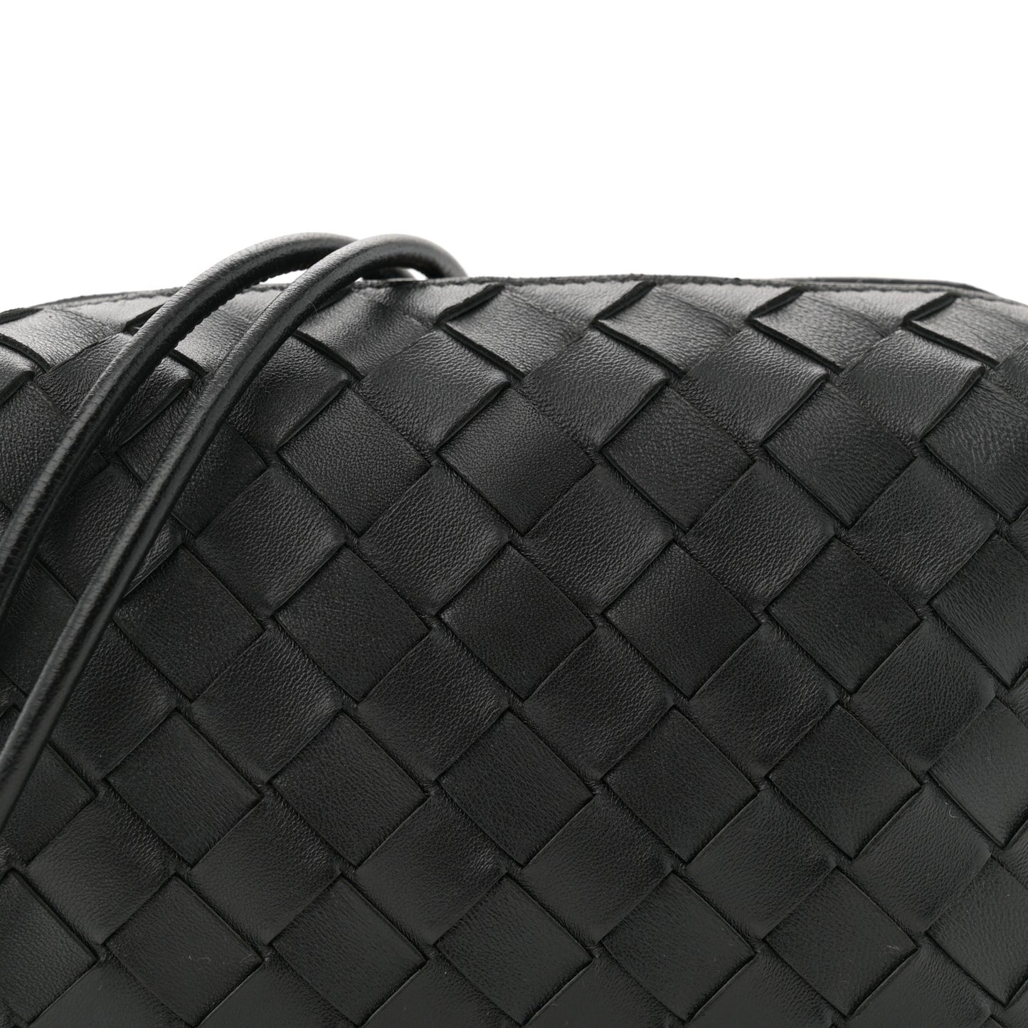 Nappa Intrecciato Mini Loop Camera Bag Black