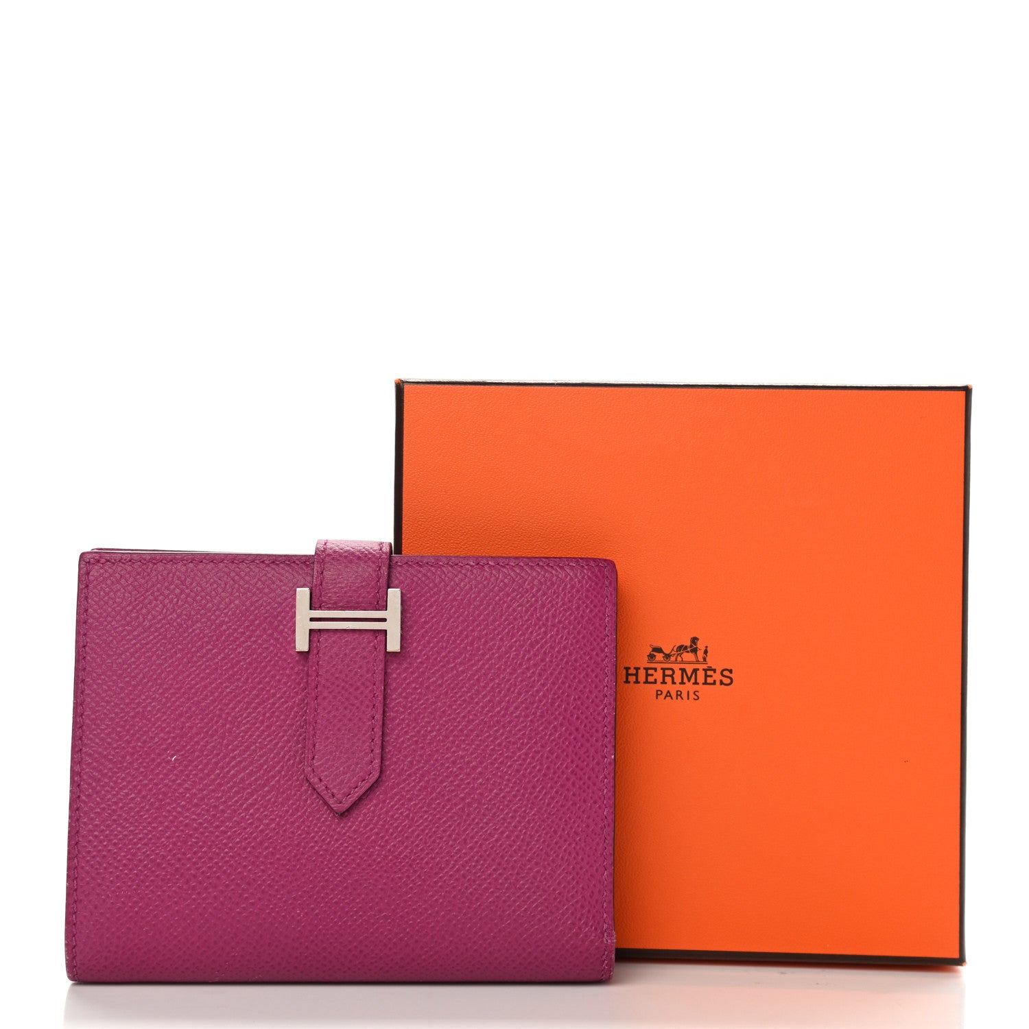 Hermes Epsom Bearn Compact Wallet Rose Pourpre 12 of 12