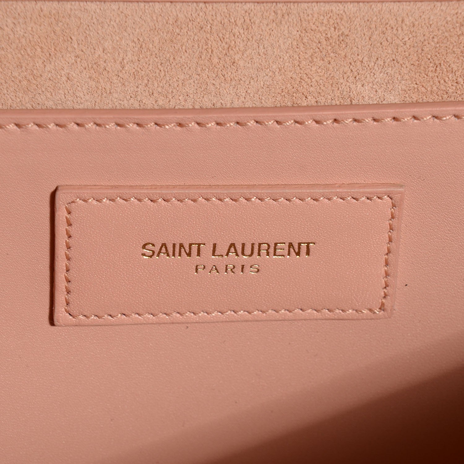 Saint Laurent Calfskin Classic Monogram Clutch Blush 7 of 8
