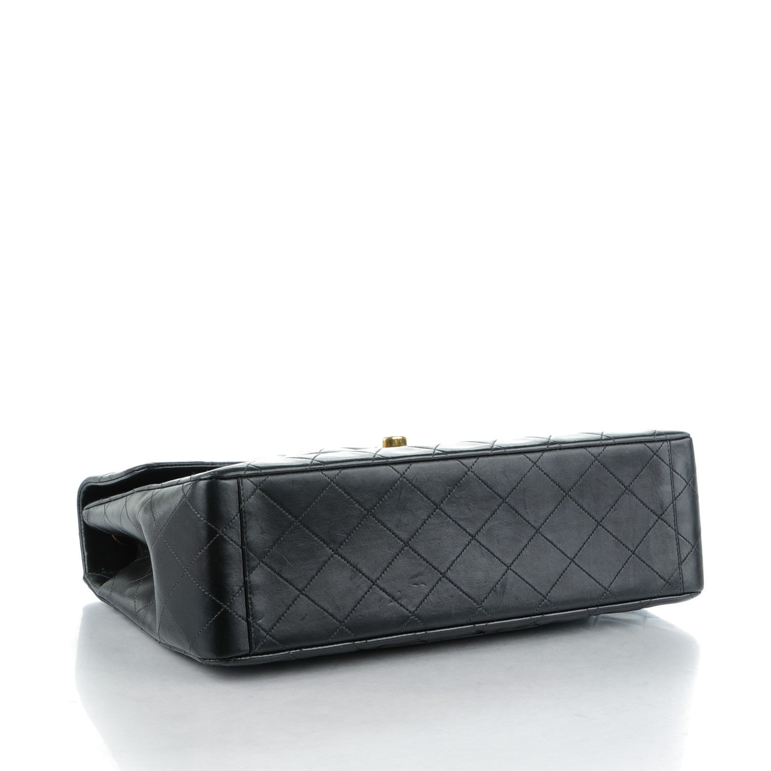 Chanel Lambskin Quilted XL Jumbo Single Flap Black 4 of 10