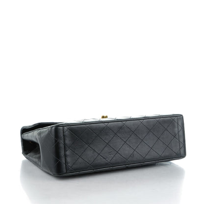 Chanel Lambskin Quilted XL Jumbo Single Flap Black 4 of 10