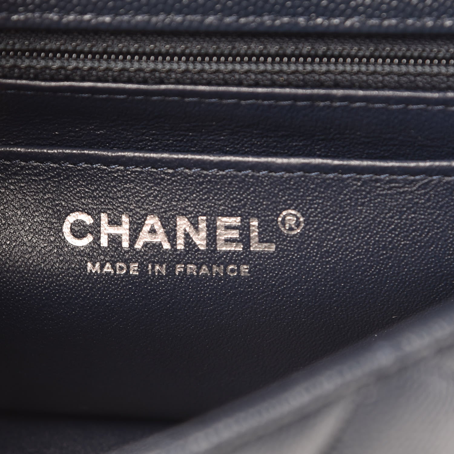 Chanel Caviar Quilted Mini Rectangular Flap Navy 7 of 11