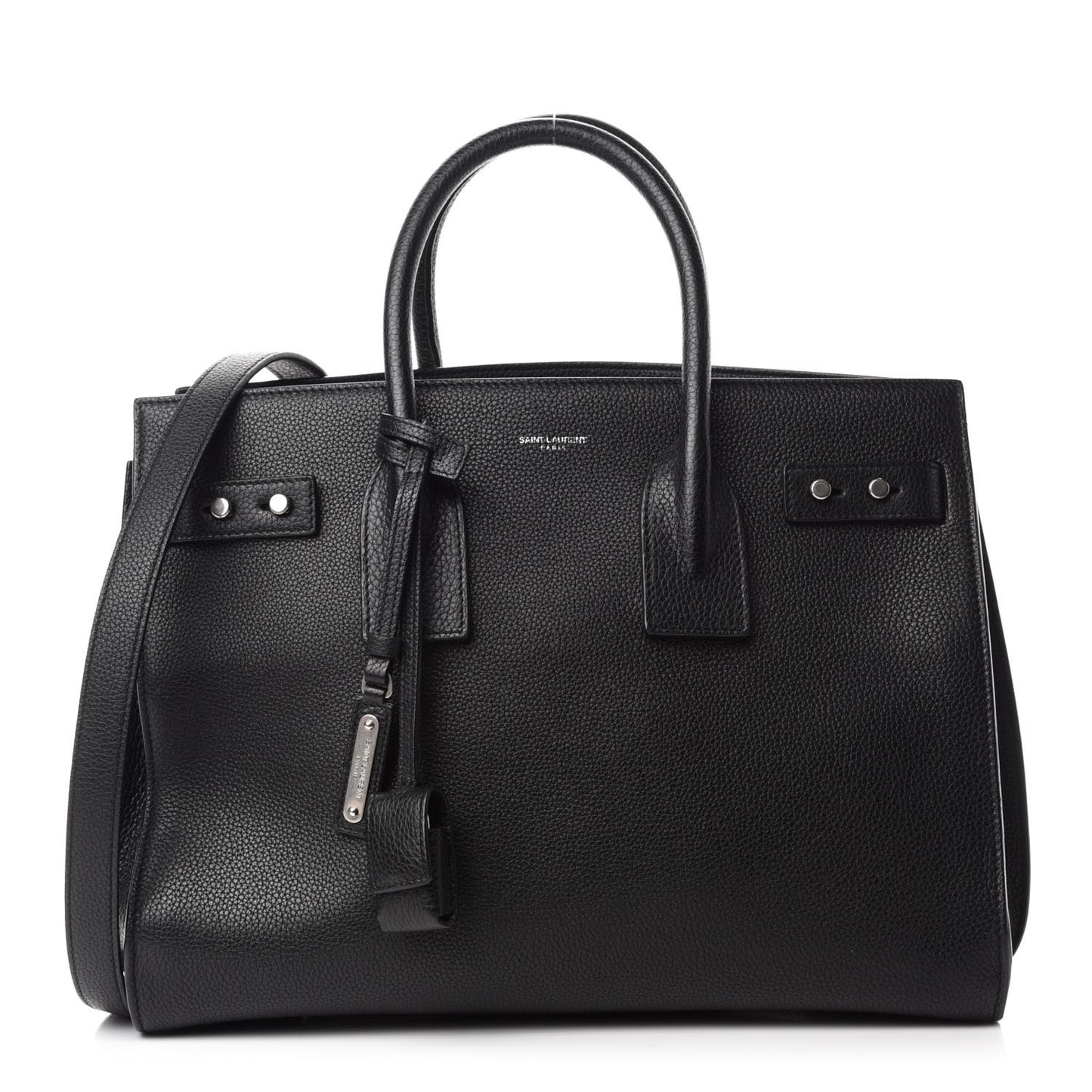 Grained Calfskin Small Supple Sac De Jour Black