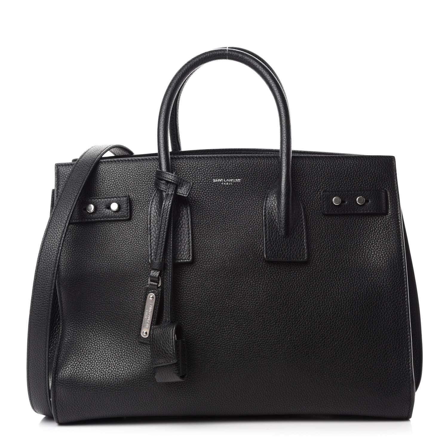 Saint Laurent Grained Calfskin Small Supple Sac De Jour Black 1 of 9