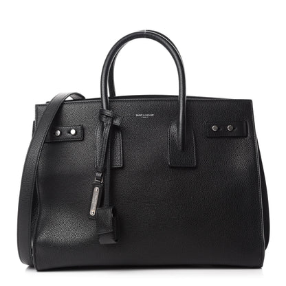 Saint Laurent Grained Calfskin Small Supple Sac De Jour Black 1 of 9