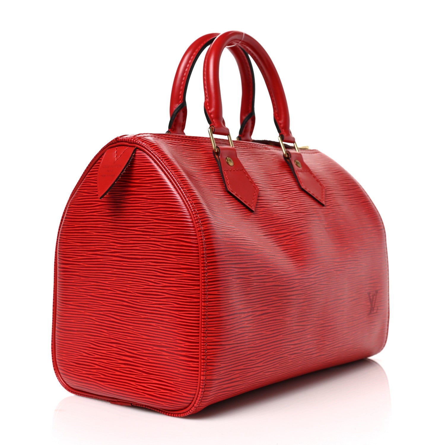 Louis Vuitton Epi Speedy 25 Castillan Red 3 of 9