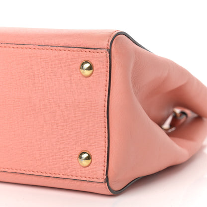 Fendi Vitello Elite Petite 2Jours Tote Pesca 8 of 11
