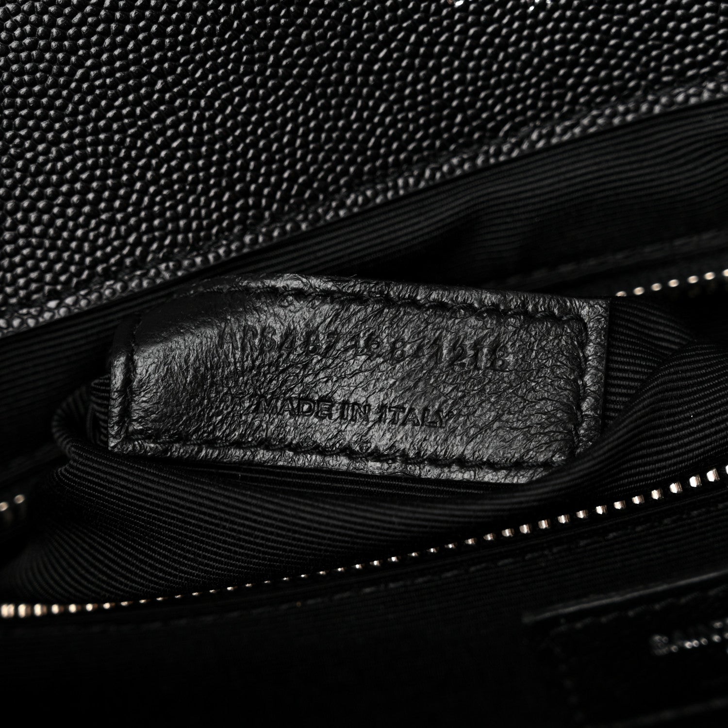 Saint Laurent Grain De Poudre Textured Mixed Matelasse Large Triquilt Monogram Satchel Black 7 of 12
