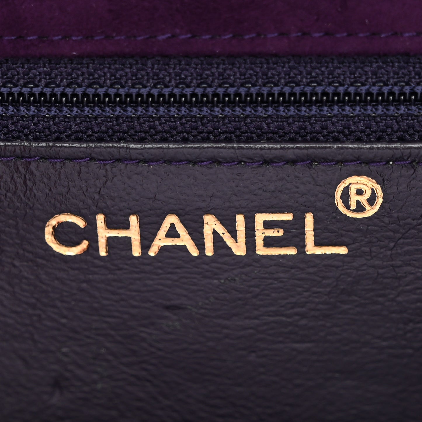 Suede CC Flap Clutch With Chain Purple