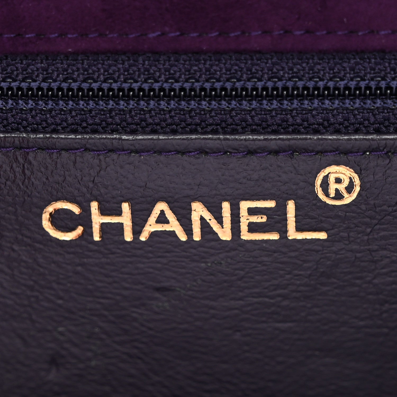 Chanel Suede CC Flap Clutch With Chain Purple 6 of 10