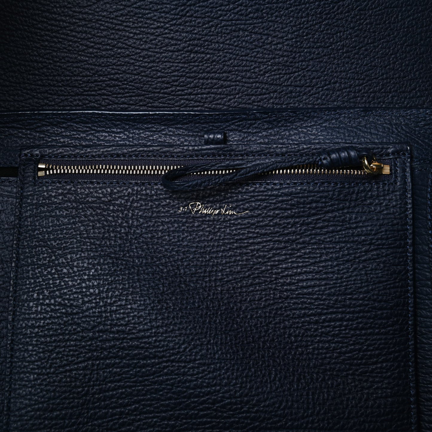 Textured Calfskin Large Pashli Satchel Ink