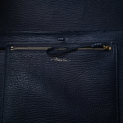 3.1 Phillip Lim Textured Calfskin Large Pashli Satchel Ink 6 of 14