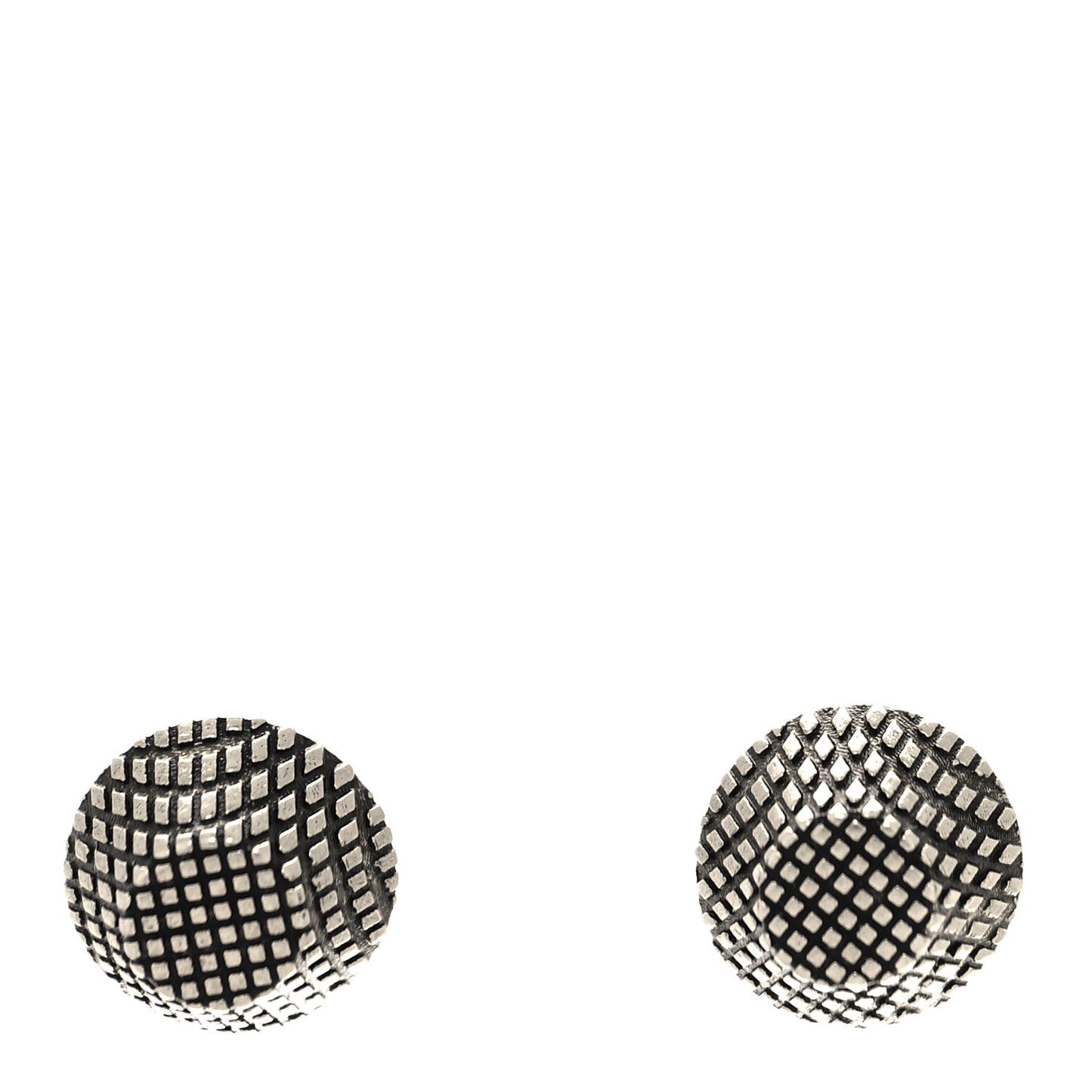 Cagole Stud Earrings Antique Silver