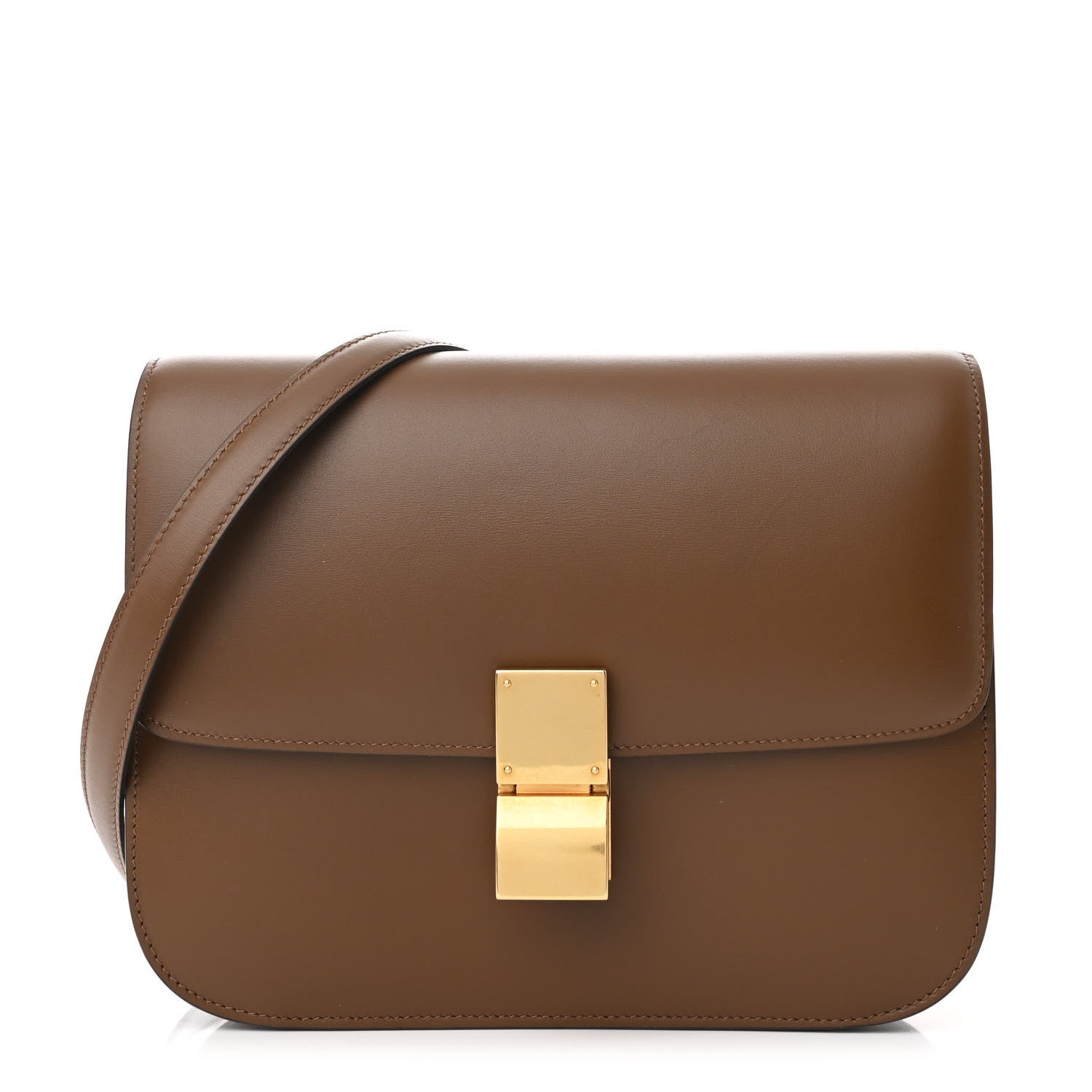 Celine Box Calfskin Medium Classic Box Flap Bag Camel 1 of 13