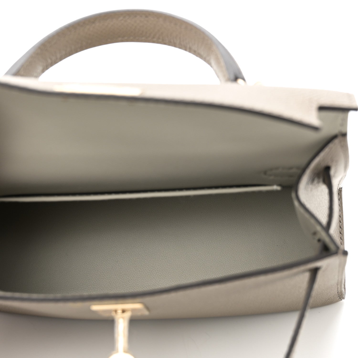 Hermes Epsom Horseshoe Mini Kelly Sellier 20 Gris Tourterelle Gris Perle 5 of 10