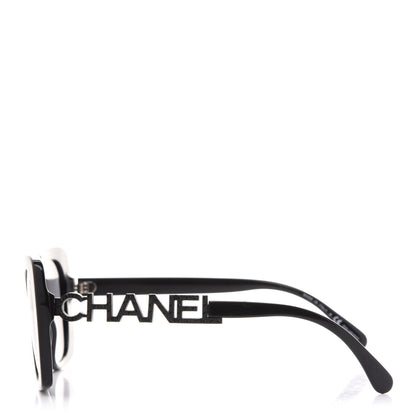 Chanel Acetate Strass Polarized Square Sunglasses 5422-B Black 4 of 9