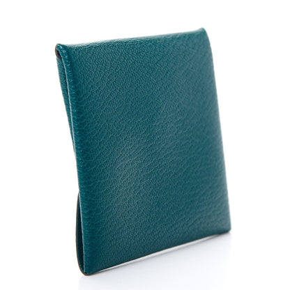 Hermes Chevre Mysore Bastia Coin Purse Vert Bosphore 3 of 7