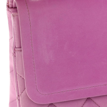 Chanel Lambskin Quilted Jumbo Double Flap Light Purple 10 of 11