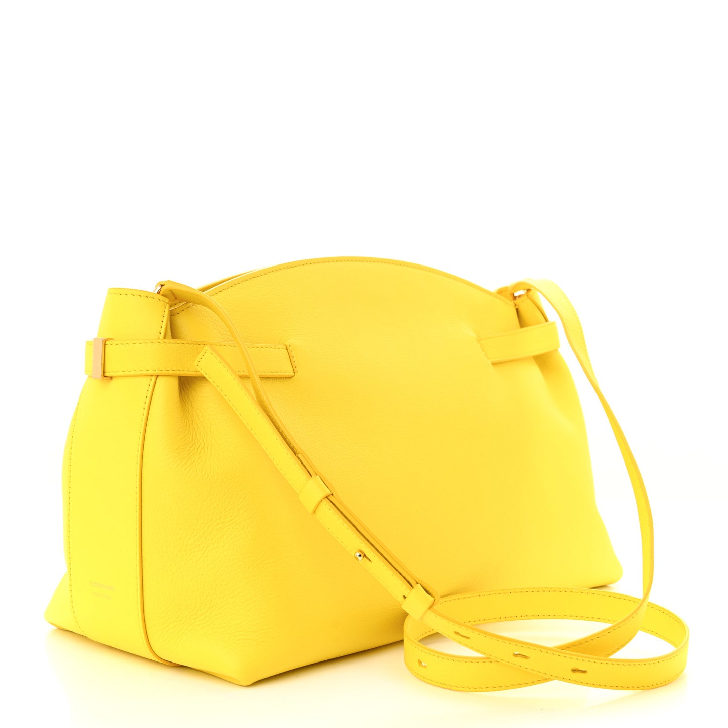 Calfskin Large Hug Pouch Yellow