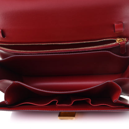 Celine Box Calfskin Medium Classic Box Flap Bag Red 4 of 4