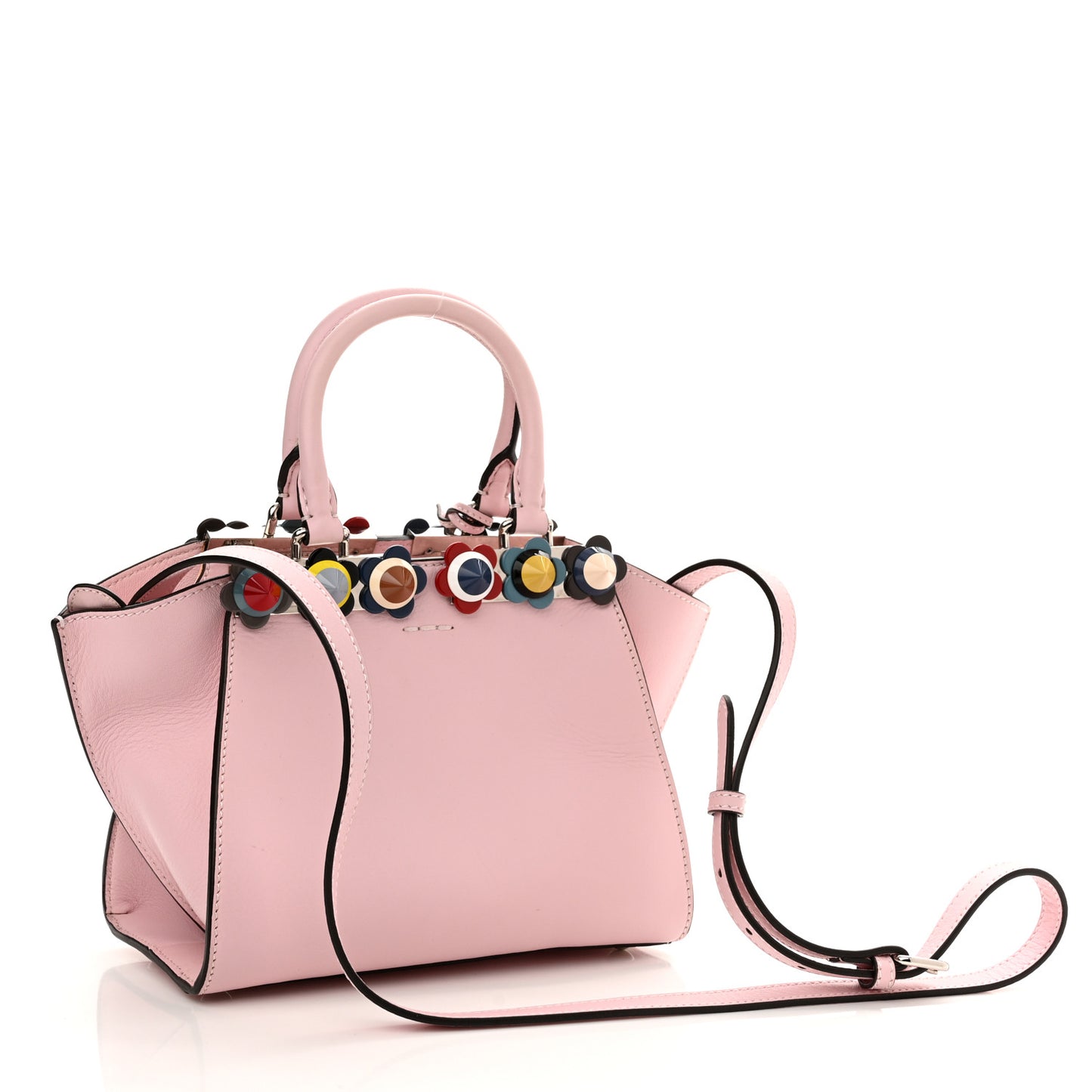 Vitello Dolce Plexiglass Flowerland Studded Mini 3Jours Tote Peonia Multicolor