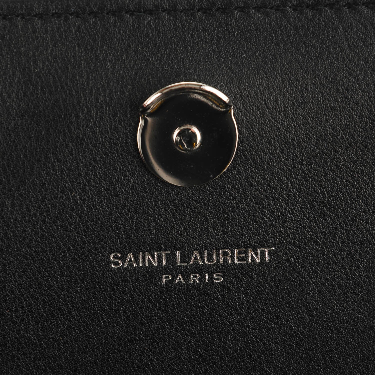 Saint Laurent Calfskin Embellished Medium Monogram Kate Satchel Black 6 of 7
