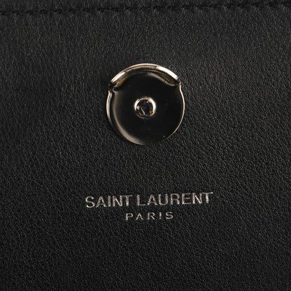 Saint Laurent Calfskin Embellished Medium Monogram Kate Satchel Black 6 of 7