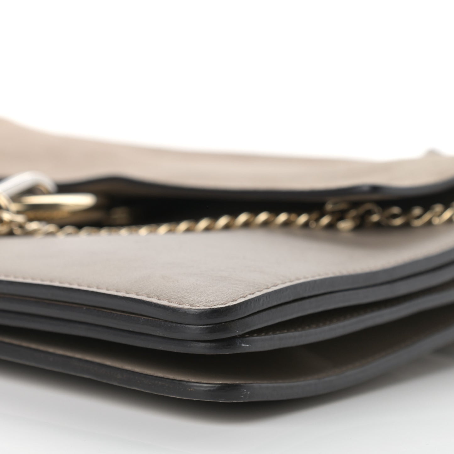 Calfskin Suede Medium Faye Shoulder Bag Motty Grey