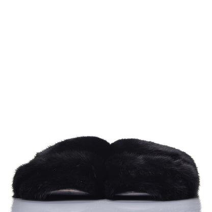 Saint Laurent Mink Bleach Slides 38 Black 2 of 7