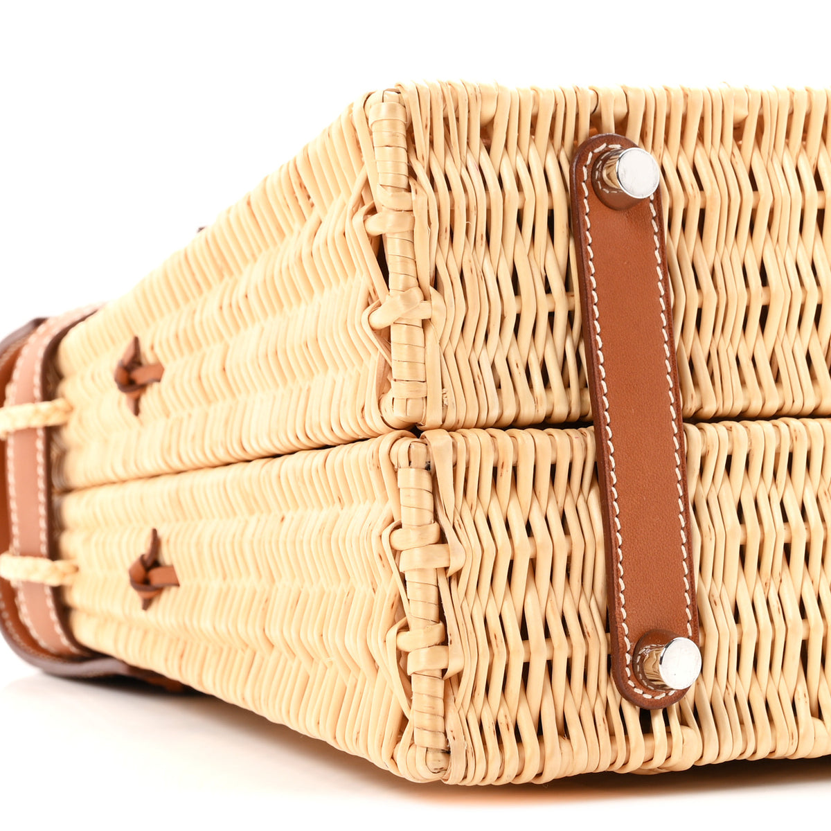 Hermes Wicker Barenia Picnic Kelly 35 Naturel Fauve 9 of 11