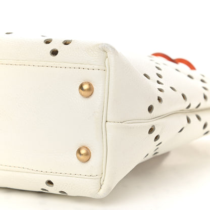 Chanel Caviar Perforated Bekko Chain Tote White 10 of 15