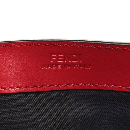 Fendi Vitello Cruise F is Fendi Bi-Color FF 1974 Embossed Continental Envelope Wallet Maya Black Fragola 6 of 9